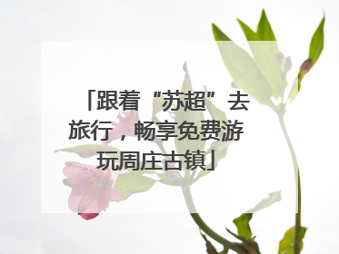跟着“苏超”去旅行，畅享免费游玩周庄古镇