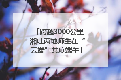 跨越3000公里 湘吐两地师生在“云端”共度端午
