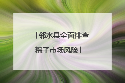 邻水县全面排查粽子市场风险