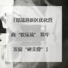 郑蒲港新区优化营商“软环境” 筑牢发展“硬支撑”