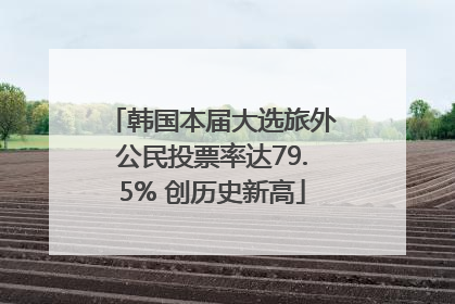 韩国本届大选旅外公民投票率达79.5% 创历史新高