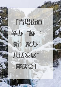 青塔街道举办“凝‘新’聚力·共话发展”座谈会