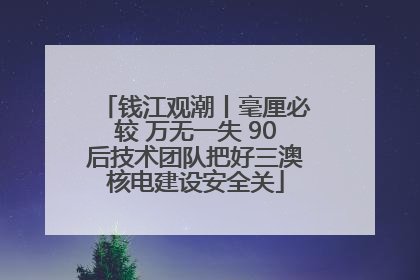 钱江观潮丨毫厘必较 万无一失 90后技术团队把好三澳核电建设安全关