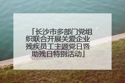 长沙市多部门党组织联合开展关爱企业残疾员工主题党日暨助残日特别活动