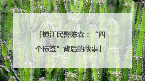 镇江民警陈森：“四个标签”背后的故事