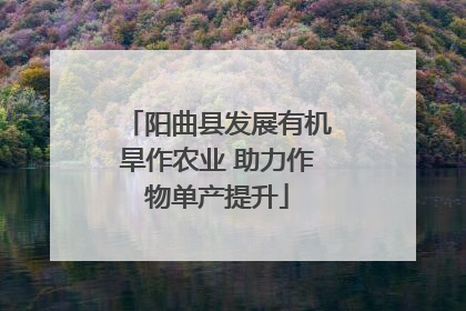 阳曲县发展有机旱作农业 助力作物单产提升