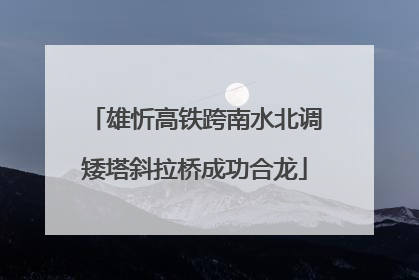 雄忻高铁跨南水北调矮塔斜拉桥成功合龙