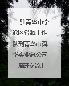 驻青岛市李沧区省派工作队到青岛市舜华实业总公司调研交流