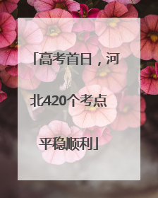 高考首日，河北420个考点平稳顺利