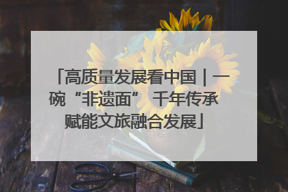高质量发展看中国｜一碗“非遗面” 千年传承赋能文旅融合发展