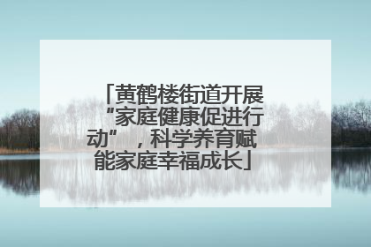 黄鹤楼街道开展“家庭健康促进行动”，科学养育赋能家庭幸福成长