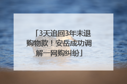 3天追回3年未退购物款！安岳成功调解一网购纠纷