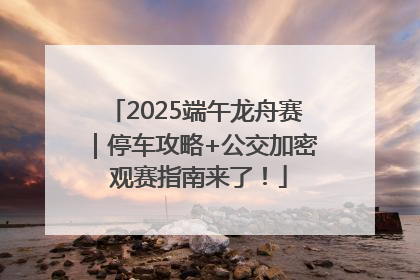 2025端午龙舟赛｜停车攻略+公交加密 观赛指南来了！