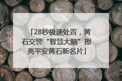 28秒极速处置，黄石交警“智慧大脑”擦亮平安黄石新名片