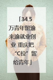 34.5万青年留渝来渝就业创业 重庆把“C位”留给青年