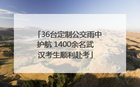 36台定制公交雨中护航 1400余名武汉考生顺利赴考