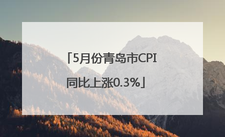 5月份青岛市CPI同比上涨0.3%