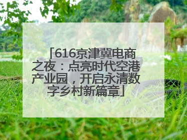 616京津冀电商之夜：点亮时代空港产业园，开启永清数字乡村新篇章